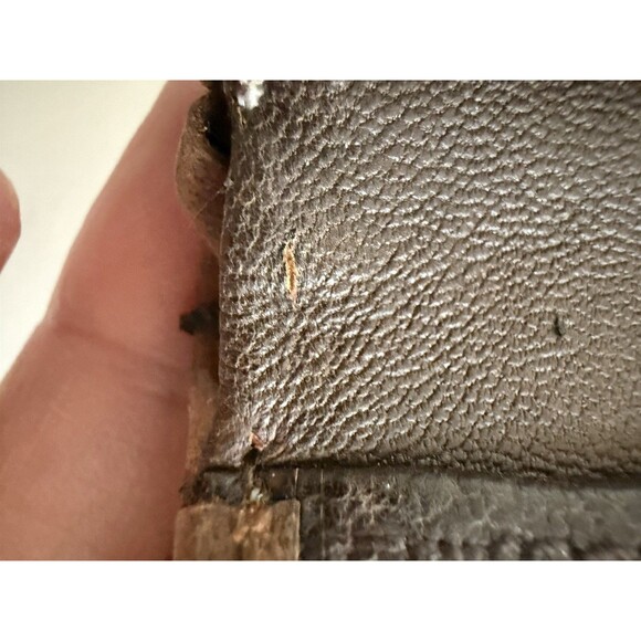 American Bison Men's Bison Head Concho Bifold Brown Leather Wallet NIB Tooled - Picture 12 of 12